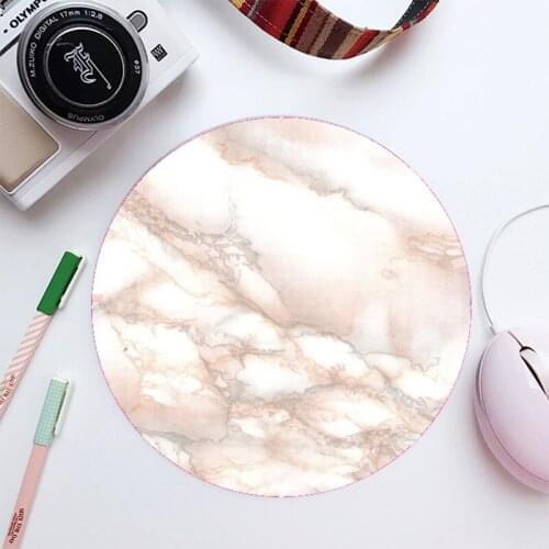 Mairuige 20*20cm Computer Mouse Pad Rubber Thickened Marble Round Mouse Pad Macbook Millet Lenovo Non-slip Mouse Pad