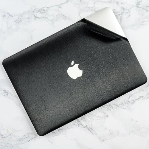 Brushed Silver Laptop Skin Decal Laptop Sticker Cover PVC Black Notebook Stickers for Macbook Pro 13/ Lenovo/ HP/ ASUS/ACER