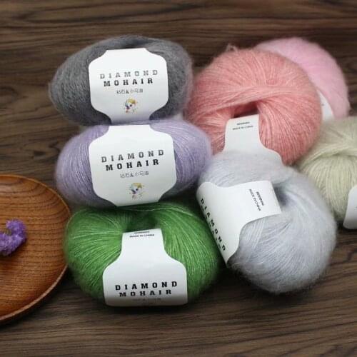 1 Roll 25g/ball Mohair Yarn Crochet Skin-friendly Baby Wool Yarn for Knitting Sweater Scarf Shawl DIY Hand Knitting Supplies