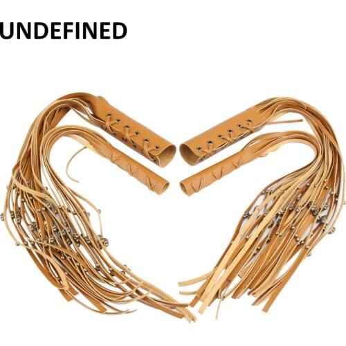 Motorcycle Leather Handlebar Grips w/ Clutch Shift Lever Vintage Fringe Hand Grip Cover for Harley Indian Chief Classic 22/25mm