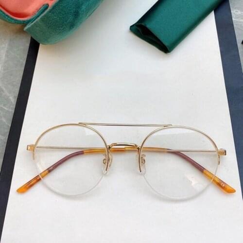 NEW 2021 Women Men Prescription g0682O Optical Round Frame Original Brand Glasses Mujer Gafas Eyeglasses Eyewear Lentes Oculos