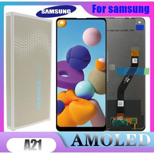 Original 6.5" A21 Display For Samsung Galaxy A21 A215 LCD Touch Screen Digitizer With Frame Assembly For Samsung A215 A215U