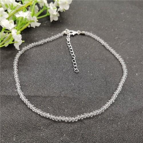 30 Color 3mm Glass Beads Chokers Necklace For Women Fashion 30 cm Crystal Short Necklace 2019 Female collares Bohemian Jewelry