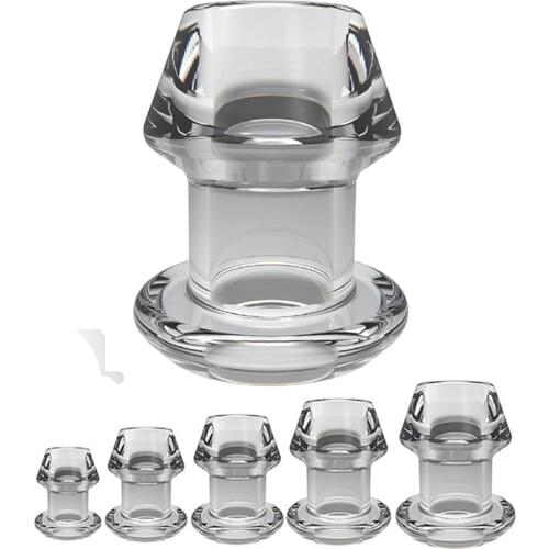 Hollow Butt Plug With Insert Anal Plug Tunnel Toy Huge Anal Speculum Anus Dilator SM Enema Sex Toys