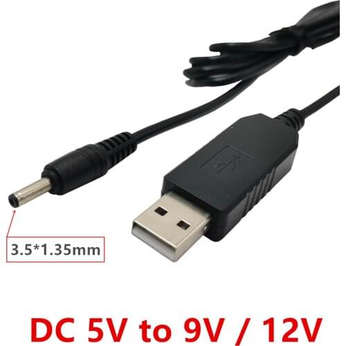 USB Power Boost Line Dc 5V To Dc 9V / 12V Step Up Module USB Converter Adapter Cable 3.5x1.35mm Plug