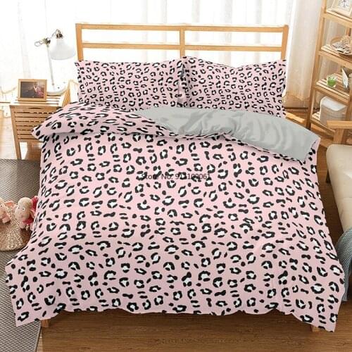 Zebra/Leopard Printing Luxury Double Bed 2/3pc Single Double Duvet Cover Quilt Minimalism Duvet Cover Adult Room Decoration