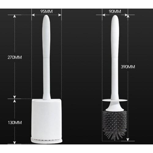 Long Handle Brush + Holder Bathroom Hygiene ABS Adeeing Cleaning Brush Washroom Brush Household Cleaning Brush Set