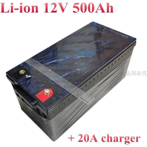 12v 500AH li-ion Lithium Ion Battery Pack Solar panel System RV EV inverter Deep Cycles High power BMS + fast 20A charger