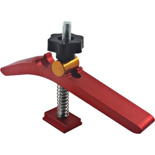 T-track Hold Down Clamps,Woodworking and Clamps-High Strength Aluminum Alloy -Fine Sandblast Anodized - Red Color- 1 Set