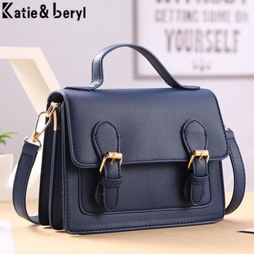 Vintage Satchels Womens Handbag Ladies Shoulder Bag Brand Designer PU Leather Female Crossbody Messenger Bags Top Handle Purse