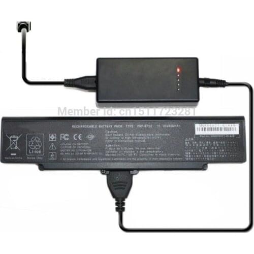 External Laptop Battery Charger for Sony Vaio VGN-SZ VGN-FE31 FE33 Series