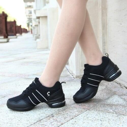 Dancing Shoes For Women Sports Feature Modern Dance Jazz Soft Outsole Breath Female Waltz Sneakers Size 28-44