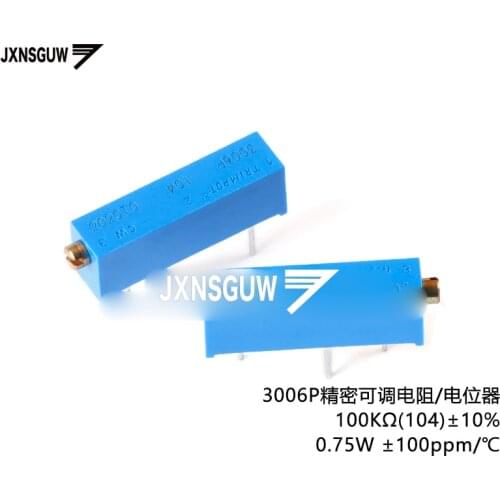 10PCS 3006P-1 1K 5K 10K 20K 50K 100K 10% 100ppm potentiometer precision adjustable resistance 102 502 103 203 503 104