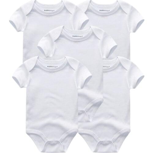 2020 Spring 100% Cotton Baby Bodysuits White Toddler Baby Girls Boys Newborn Bebe Overall Clothes Baby Clothing