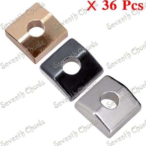 36 Pcs Electric Guitar Locking Nut Blocks For Tremolo Bridge - Chrome & Black & Gold for choose