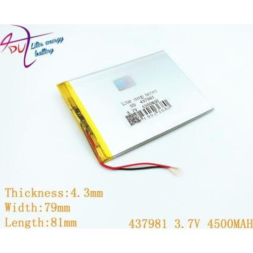 437981 3.7V,4500mAH,408080 NTC;PLIB;polymer lithium ion / Li-ion battery for tablet pc;POWER BANK;CELL PHONE