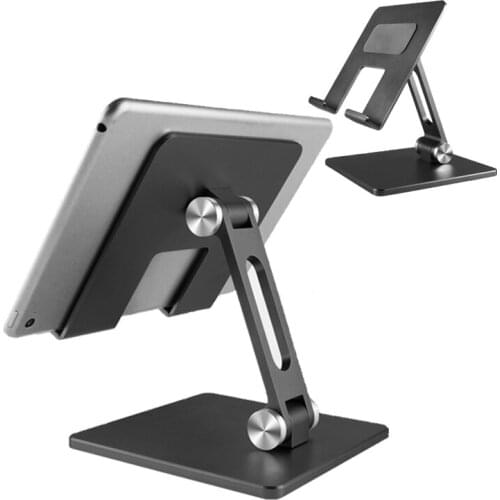Aluminum Foldable Desk Tablet Phone Stand Holder Mount for 4-14 Inch Smartphone Tablet PC desktop mount Stand for ipad pro 12.9