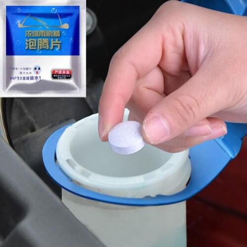 10PCS/lot Car Solid Wiper Window Cleaning Super Connectrated Wiper Table Effervescent Tablet Stain Remover Car Cleaning Tools