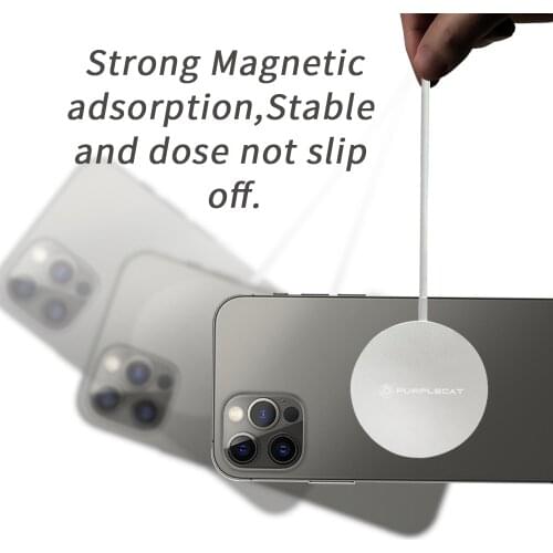 PURPLECAT Wireless Strong Magetic Charger Thin Aviation Aluminum Computer Numerical Control Technology Fast Charging Pad