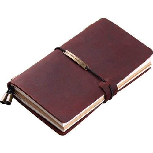 A5 Notebook Genuine Leather Vintage Personal Planner Organizer Luxury Travel Diary Journal Composition 2020 Note Book Stationery