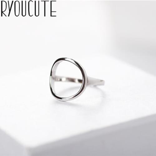 Bohemian Real Silver Color Circle Rings Gifts for Women Wedding Ladies Fashion Adjustable Antique Rings joyas de plata