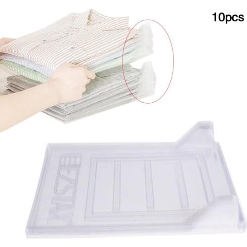 10 Layer Fast Clothes Fold Board Clothing Organization System Shirt Folder Travel Closet Drawer Stack Household Closet Organizer