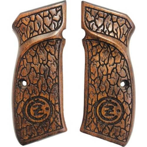CZ75 Compatible Laser Cut Wooden Grip Mod8