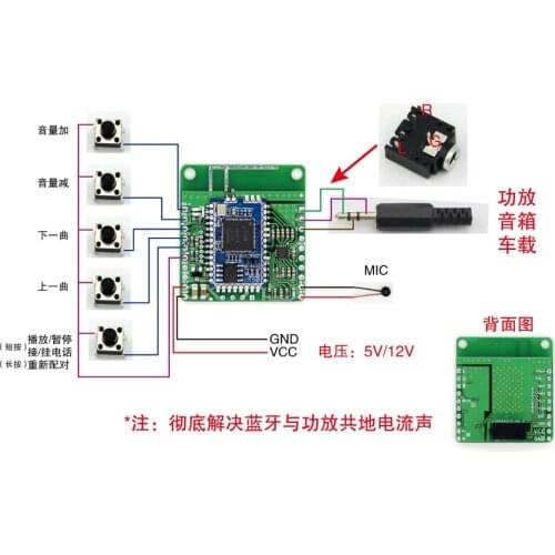 DC 3.7V 5V 12V CSRA64215 APTXLL lossless music hifi Bluetooth 4.2 receiver board module TWS FOR audio car Amplifier