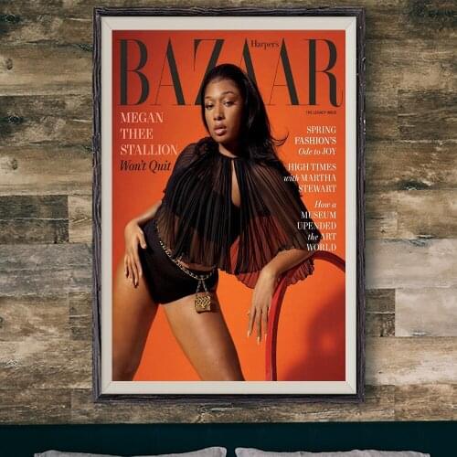 E439 Megan Thee Stallion Sexy Model Movie Star Wall Silk Cloth Poster Art Home Decoration Gift