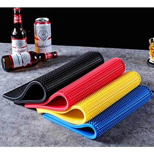 GURET Cups Mat Bar Cocktail Bartending Tools Rubber Table Mat Leakproof Anti-slip Coaster Beer Bar Coffee Spill Mats Cafe Tools