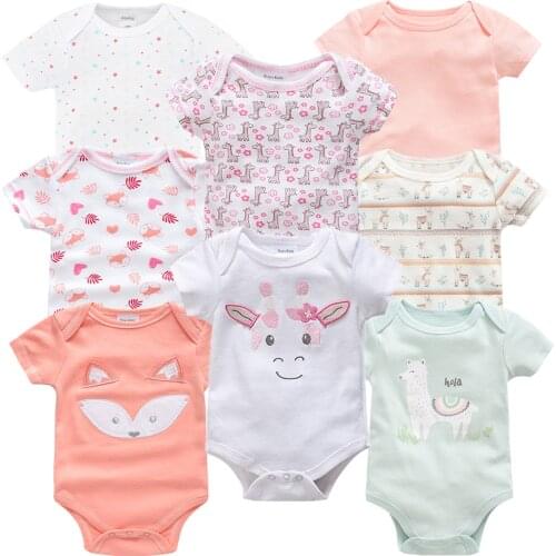 8pcs newborn baby bodysuit cute cotton baby girl clothes twins baby girl onesie body infantil ropa bebe cartoon toddler jumpsuit