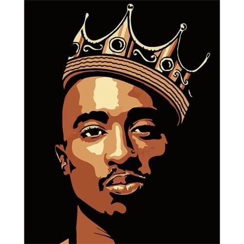 DIY Oil Painting By Numbers African man with a crown Handpainted Unique Gift Pictures By Numbers For Adults Home Decoration