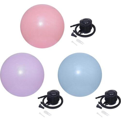 Non-Slip and Wear-Resistant Yoga Ball Soft Thick Exercise Pilates Ball with Inflation Pump Exercise Pilates Fitness Balance Ball