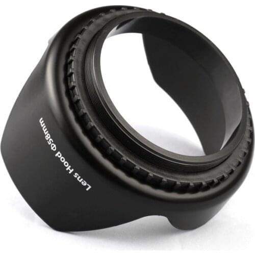 New 49mm 52mm 55mm 58mm 62mm 67mm 72mm 77mm 82mm Lens Hood Screw Mount Flower Shape For Canon For Nikon For Sony Lens Camera