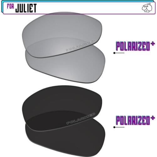 EZReplace Polarized Replacement Lenses for - Oakley Juliet Sunglasses - Blk P Plus-SirP Plus