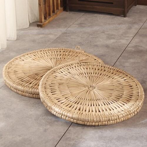 Hand Made Rattan Japanese Futon Cushion Tatami Meditation Yoga Practise Meditation Cushion Outdoor Seat Cushion Floor Cushion