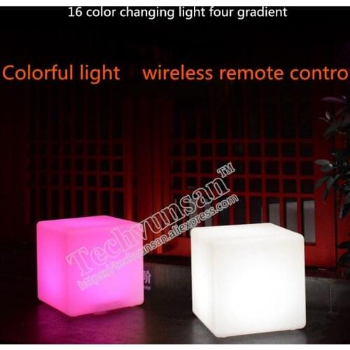 Led seven color square floor lamp Rechargeable telecontrol Cafe Cafe decorative lights Room floor lamp