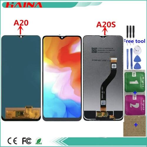 6.5inch For Samsung Galaxy A20S A207 A2070 SM-A207F A20 A205 SM-A205F LCD Display + Touch Screen Sensor Digitizer With Free tool