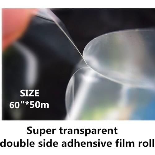 50in PET Material 100% Clear Double Side Adhesive Film Roll