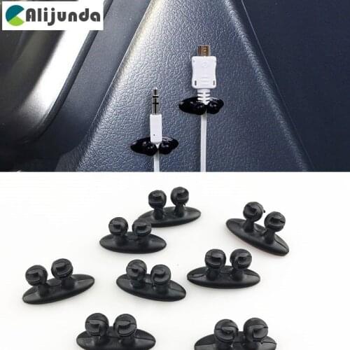 8 Pcs Car Charger Line Buckle Clamp Headphone / USB Cable Car Clip Plastic Car Accessories for Mercedes-Benz Series-A B C E S G