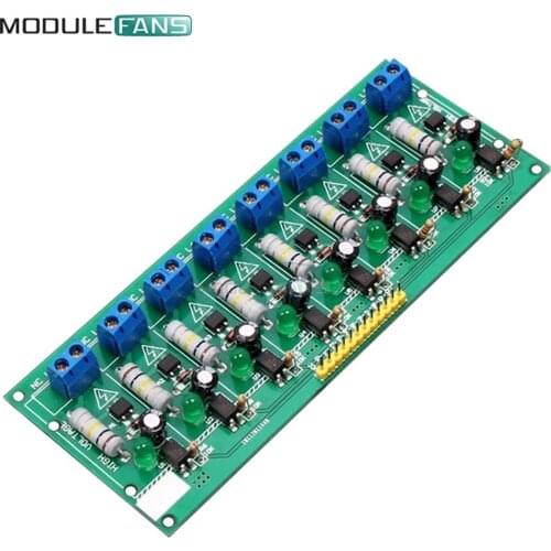 AC 220V 8 Channel MCU TTL Level 8 Ch Optocoupler Isolation Test Board Isolated Detection Tester PLC Processors Module