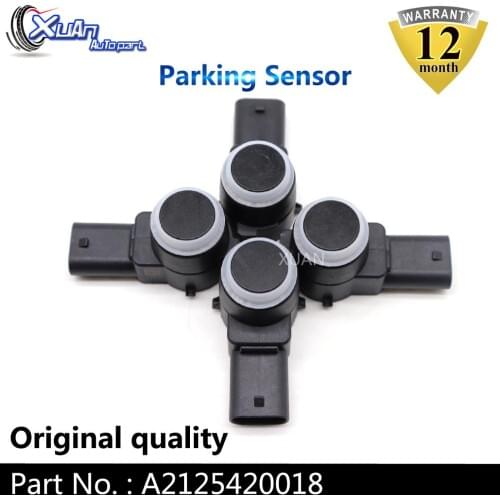 XUAN 4pcs Car PDC Parking Sensor A2125420018 For Mercedes A B E S SLS VITO Class W212 W221 212 C300 E500 S400 SLK250 ML350 ML550
