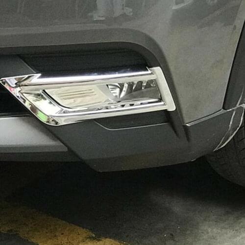 For Nissan Kicks 2016-2019 Chrome Head Front Fog light Lamp Cover Trim Car modification Auto parts