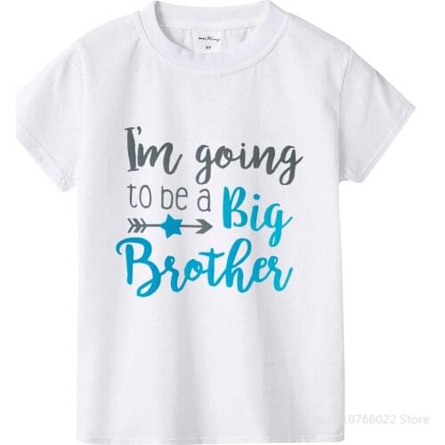 I'm Going To Be A Big Brother Birth & Pregnancy Announcement T-Shirt Top Boy Baby Son Family Look Tshirts Summer Fashion Tee