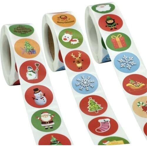 Hot 100set/lot Christmas Gift Sealing 500pcs Stickers Thank you Love Design Diary Scrapbooking Stickers