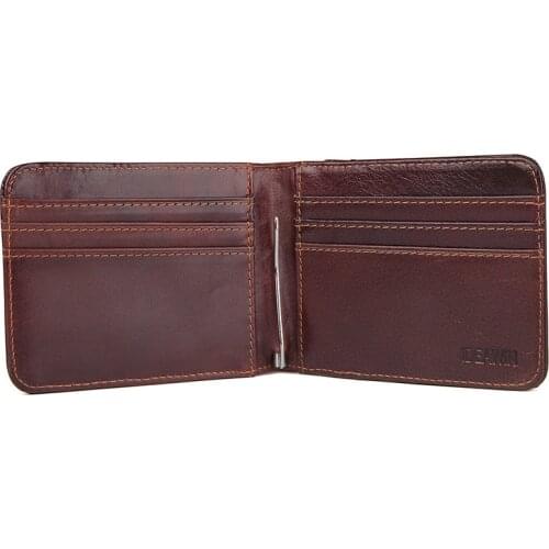 J.M.D Tanned Real Leather Mens Card Case Slim Wallet ID Card Holder 8333Q