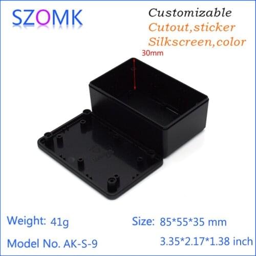 Black plastic housing quality abs plastic enclosure (4 pcs) 85*55*35mm customizable project box electronic control enclosure