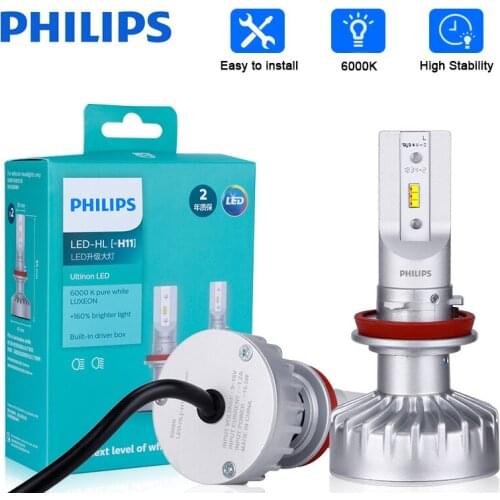 Philips H7 Ultinon Essential G2 LED 6000K H1 H4 H8/H11/H16 9005 HB3 9006 HB4 9012 HIR2 Car headlights Bulbs Fog Lamps 6000K 12V