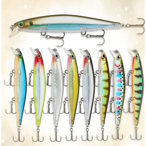 Minnow Fishing Lures 3D Eyes 11cm 13g Laser Artificial Hard Bait 12 Color Pesca Sinking Wobblers Crankbaits Carp Bass Tackle