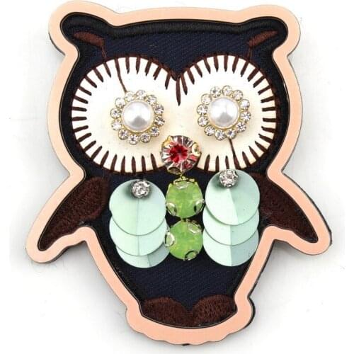 Fashion New Cute Glass Crystal Rhinestone Owl Brooches and Pins for Girls Florate Brand Clothes Summer Chinese Brooch Wholesale